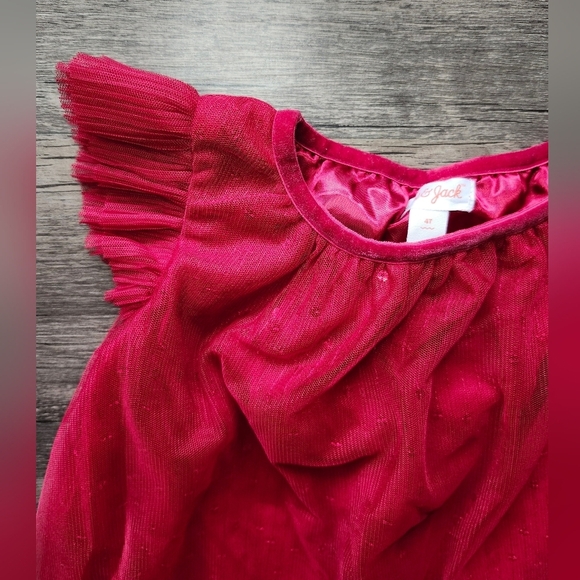 Cat & Jack Tulle Sequin Holiday Pleated Dress - Picture 2 of 4